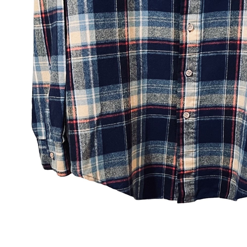Vintage Sears Button Down Shirt Men’s 2XL Tall Plaid Flannel Western Streetwear - Picture 4 of 10